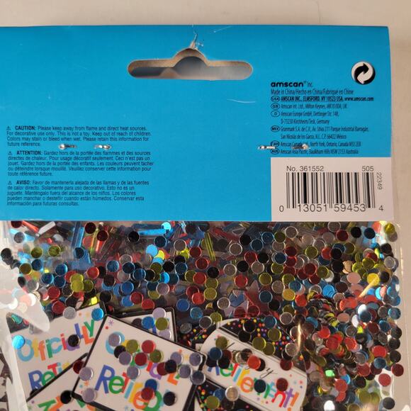 Officially Retired Party Confetti 1.2oz Stars, Dots & Signs 2 Packs Celebration - Picture 7 of 12